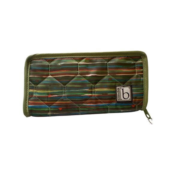 Cinda B Quilted Striped Zip-Around Wallet With Multiple Compartments - Picture 5 of 5